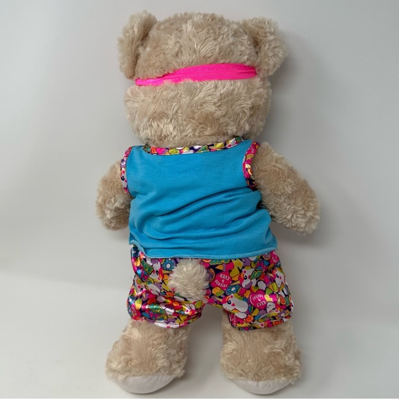 Build-A-Bear Heartbeat Bear Bubblegum Scented Candy Unicorn Satin Shorts & Tank - Picture 2 of 6